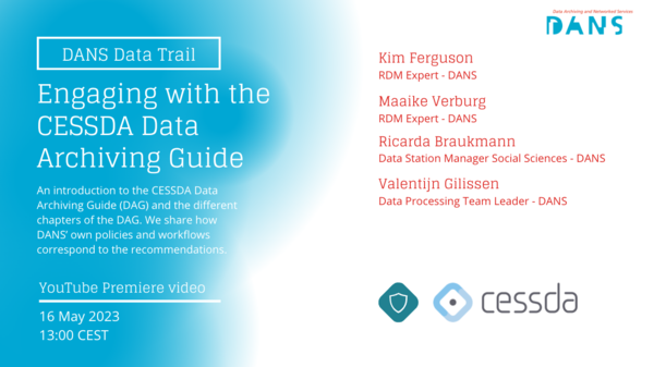 DANS Data Trail – Engaging with the CESSDA Data Archiving Guide